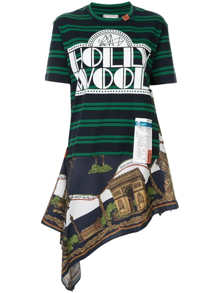 Maison Mihara Yasuhiro Multi-panel T-shirt Dress - Green