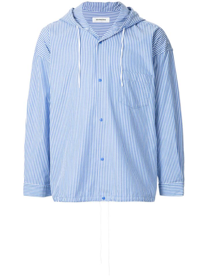 Monkey Time Hooded Striped Shirt - Blue