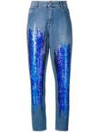 Amen Sequin Embellished Jeans - Blue