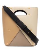 Yuzefi Beige Pablo Leather And Suede Bucket Bag - Nude & Neutrals