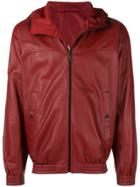 Bally Reversible Leather Hooded Jacket - Red
