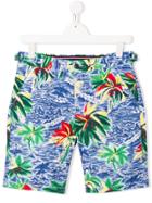 Tommy Hilfiger Junior Tropical Pattern Shorts - Blue