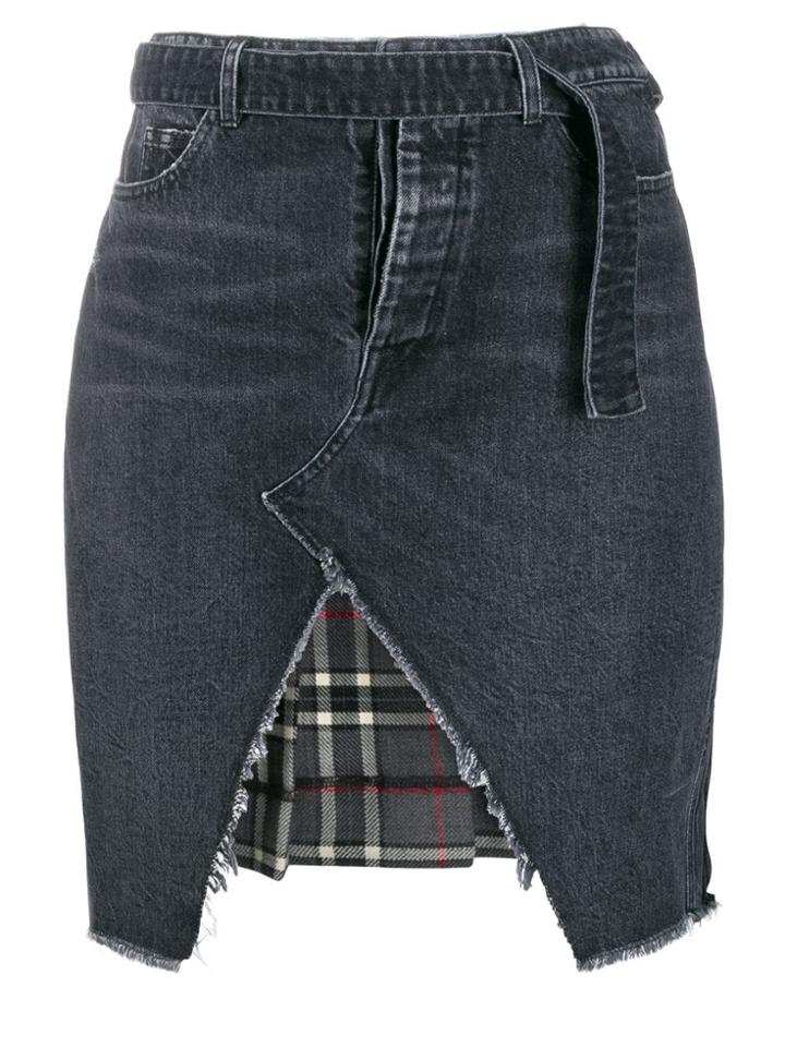 Unravel Project Hybrid Denim Skirt - Black