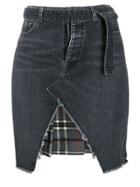 Unravel Project Hybrid Denim Skirt - Black