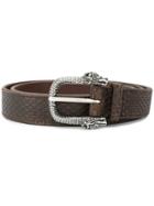 Orciani Dragon Buckle Detail Belt - Brown