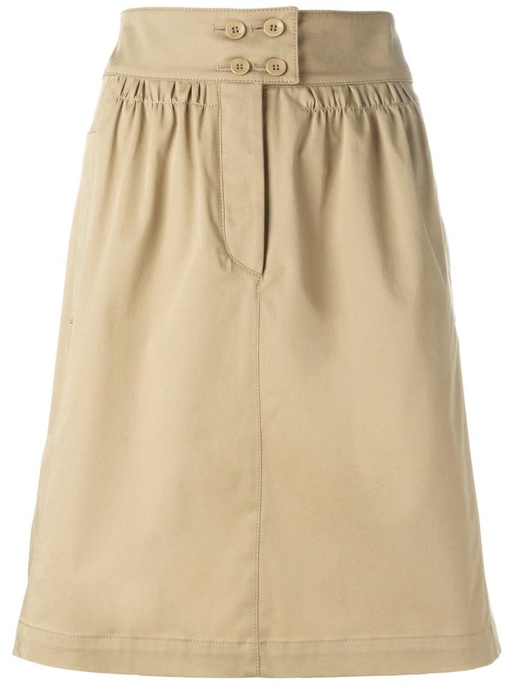 Etro Straight Skirt, Women's, Size: 44, Nude/neutrals, Cotton/spandex/elastane