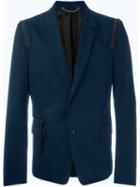 Diesel Black Gold Lace Detail Blazer, Men's, Size: 52, Blue, Cotton/viscose/viscose