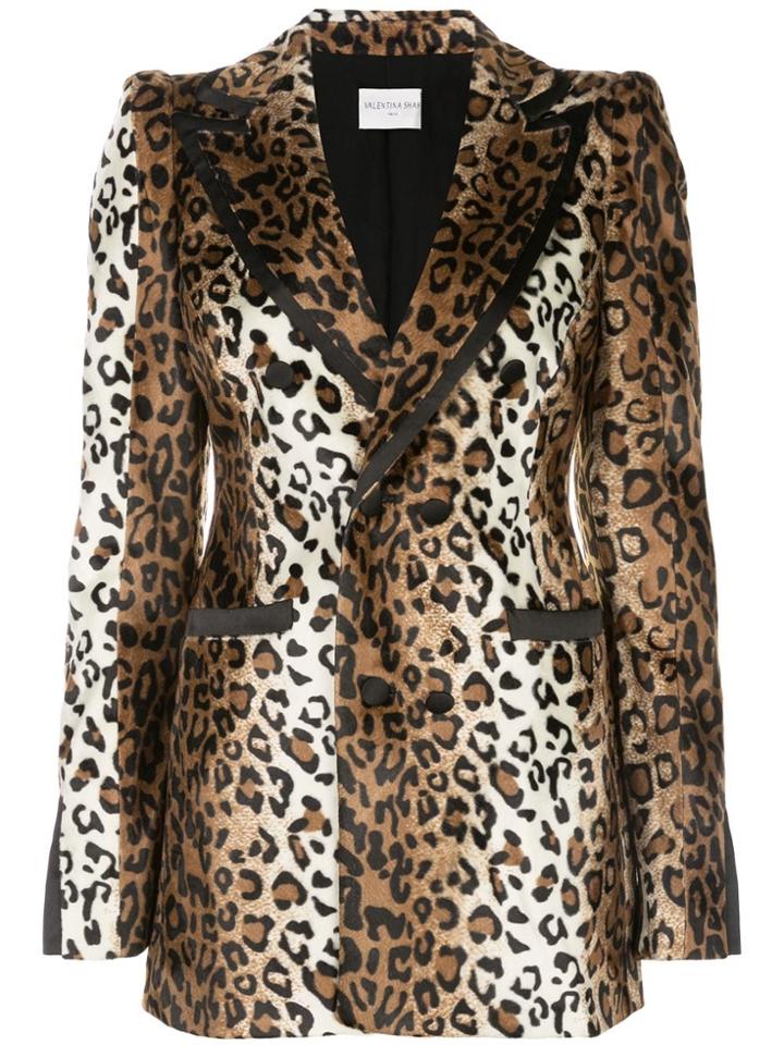 Valentina Shah Jessica Leopard Print Blazer - Brown