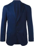 Mp Massimo Piombo Unconstructed Single-button Blazer, Men's, Size: 56, Blue, Cotton/viscose