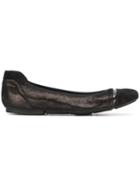 Hogan Contrast Texture Ballerina Shoes