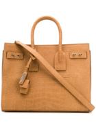 Saint Laurent Embossed Sac De Jour Tote Bag - Brown