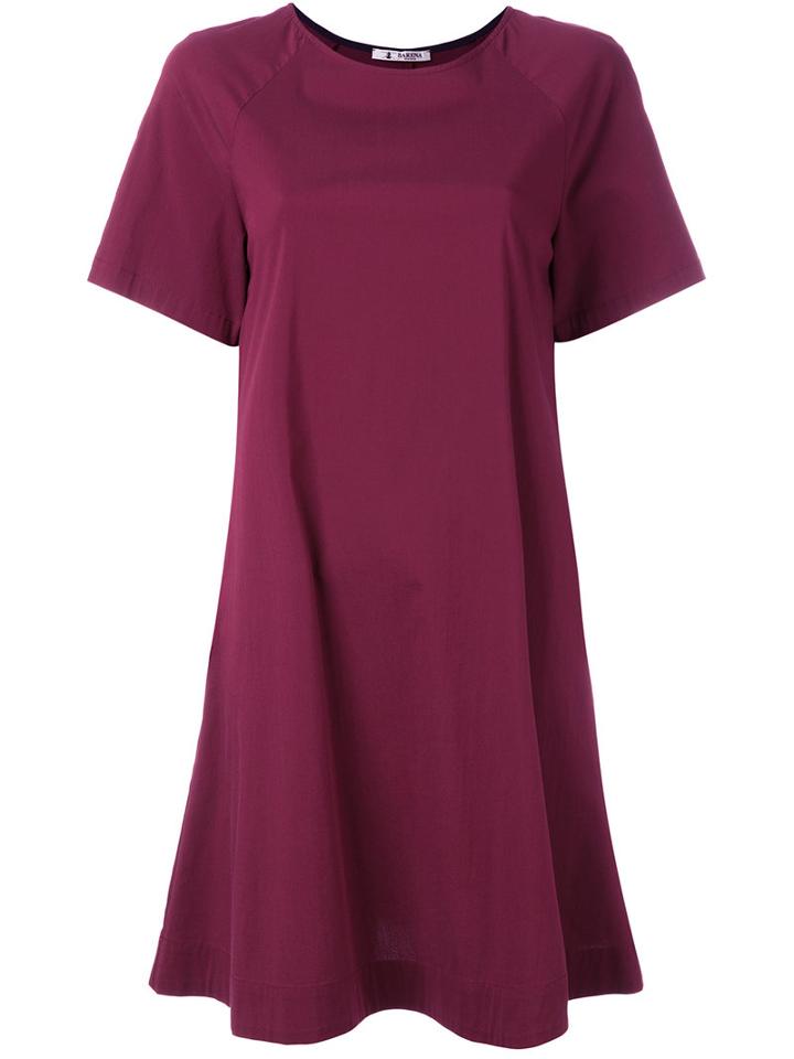 Barena - T-shirt Skater Dress - Women - Cotton/polyester/spandex/elastane - 42, Women's, Pink/purple, Cotton/polyester/spandex/elastane