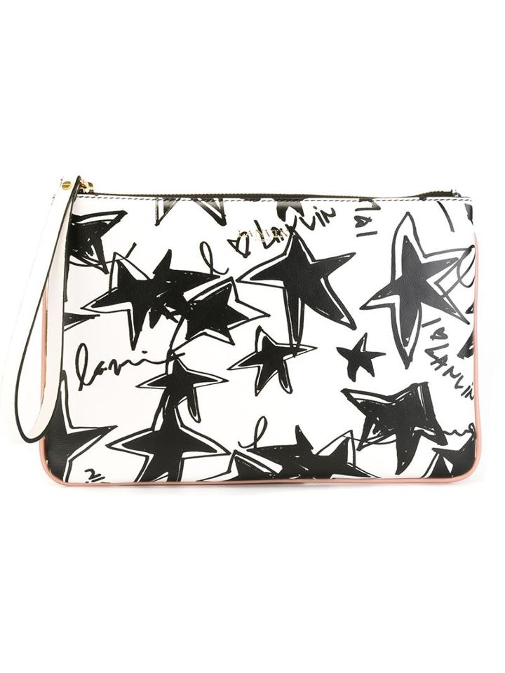 Lanvin Star Print Clutch Bag