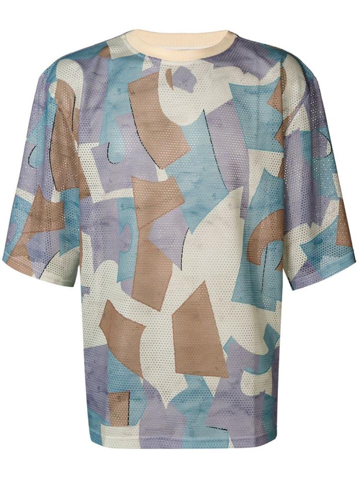 Martin Asbjorn Perforated Oversized T-shirt - Neutrals