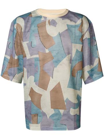 Martin Asbjorn Perforated Oversized T-shirt - Neutrals