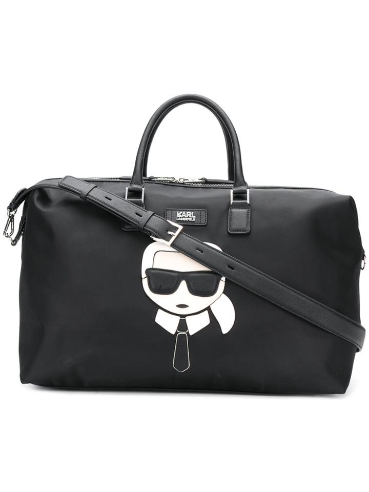 Karl Lagerfeld Ikonik Weekender Bag - Black