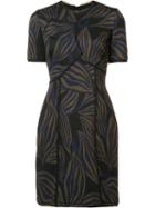 Jason Wu Leaf Print Dress, Women's, Size: 8, Black, Polyester/polyimide/spandex/elastane