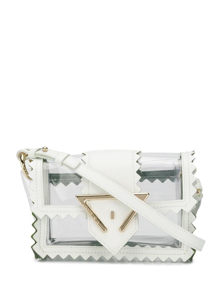 Sara Battaglia Lazer Cut Mini Bag - White