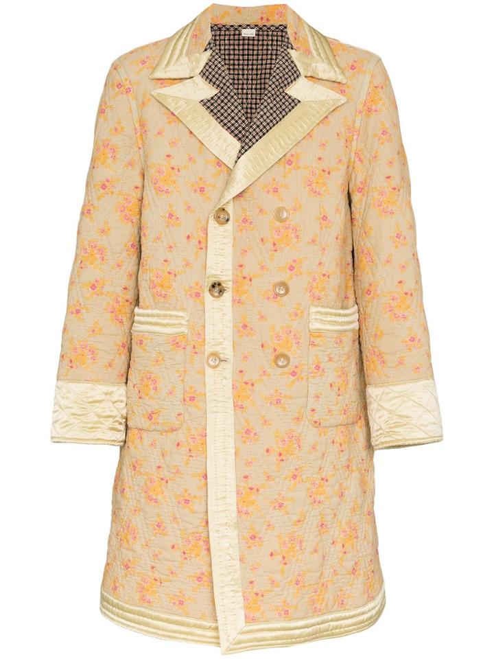 Gucci Floral Print Quilted Coat - Multicolour
