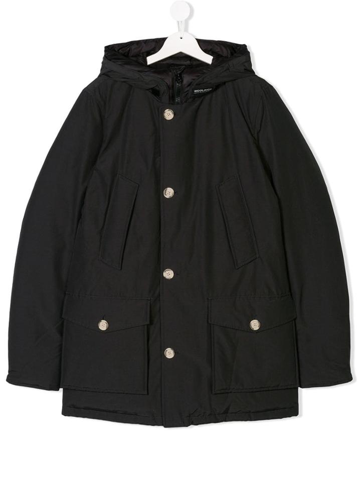 Woolrich Kids Teen Hooded Down Coat - Grey