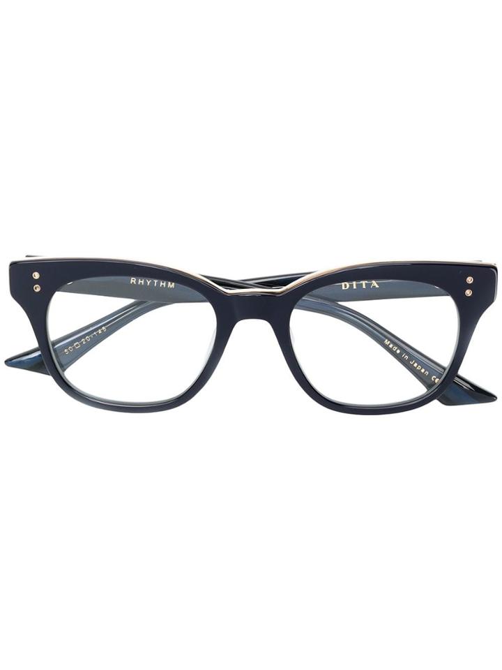 Dita Eyewear Square Frame Glasses - Blue