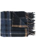 Jac+ Jack Large Checked Scarf - Black