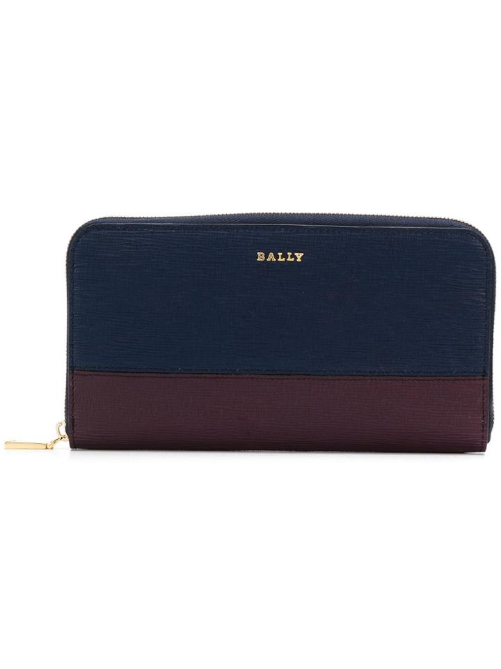 Bally Two-tone Zip-around Wallet - Blue