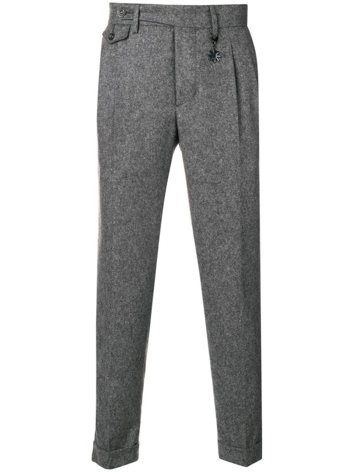 Manuel Ritz Woven Tailored Trousers - Grey