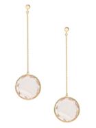 Vera Wang Faceted Crystal Drop Earrings, Women's, Metallic