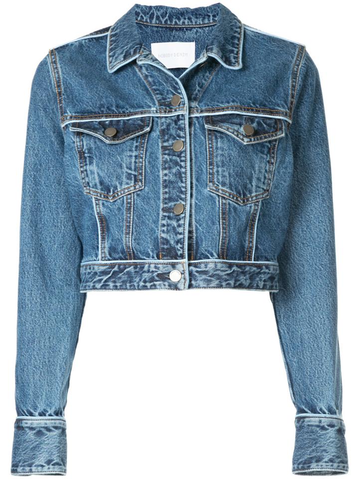 Nobody Denim Pipe Jacket White Edge - Blue