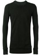 11 By Boris Bidjan Saberi Collar Detail Sweatshirt, Men's, Size: Medium, Black, Cotton