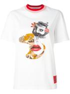 Prada Multi Printed T-shirt, Women's, Size: Large, White, Cotton