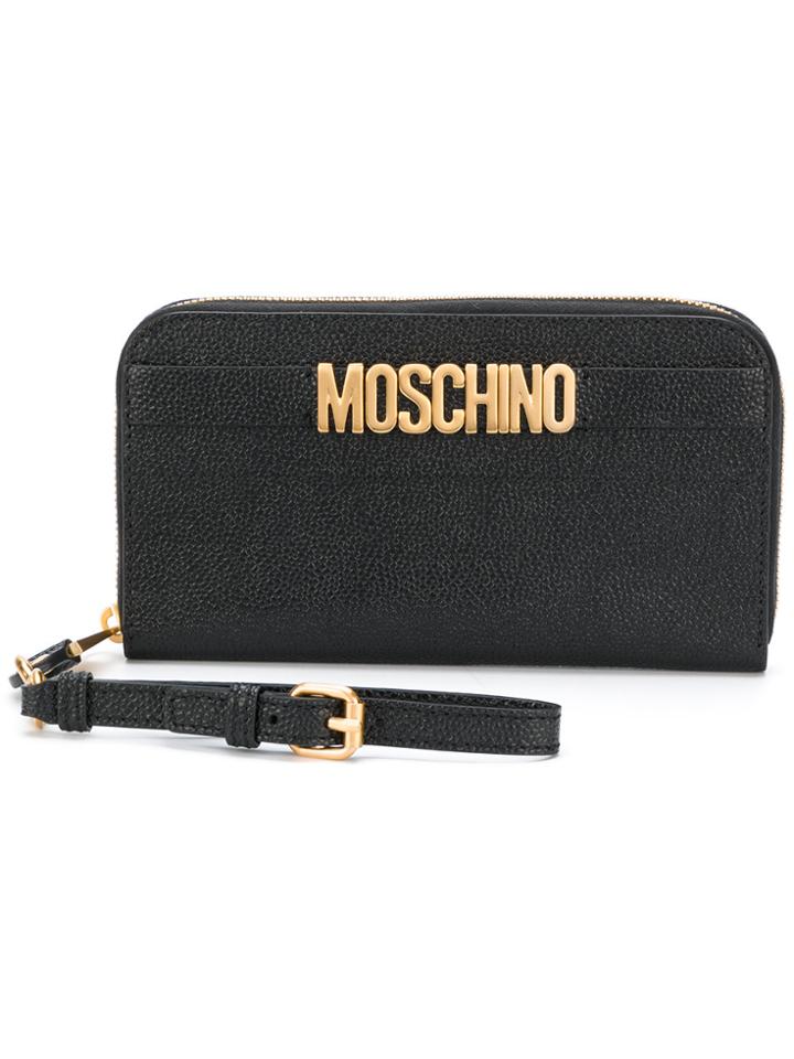 Moschino Zip Around Wallet - Black
