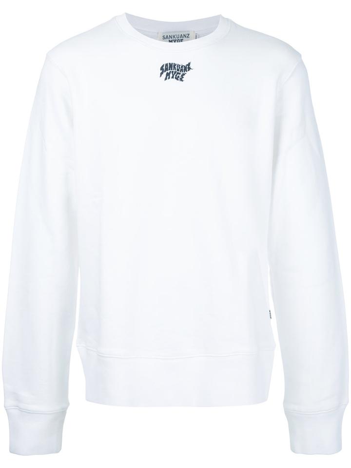 Sankuanz - Logo Patch Sweatshirt - Men - Cotton - L, White, Cotton