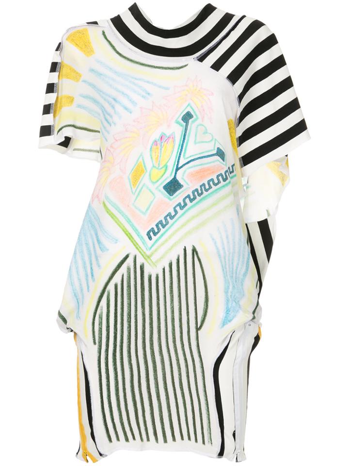 Tata Christiane Embroidered T-shirt Dress - White