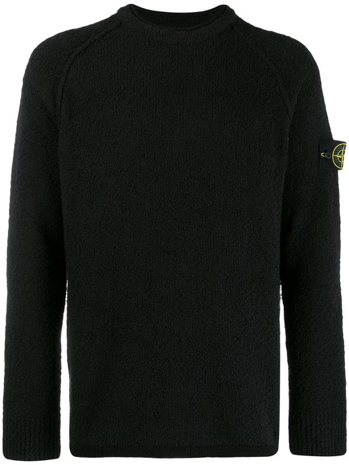 Stone Island Knitted Sweatshirt - Black