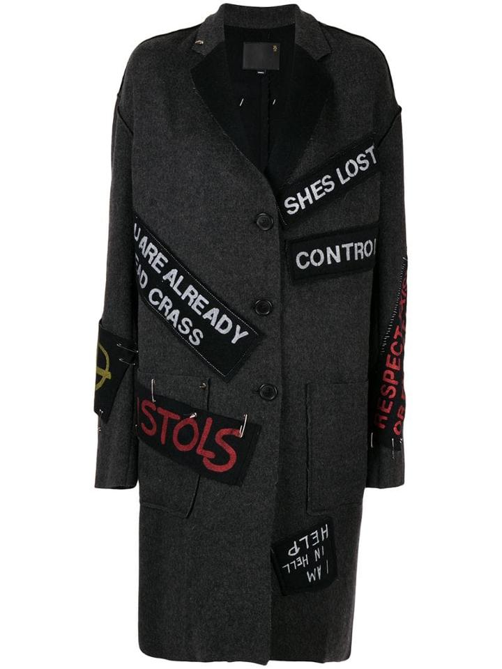 R13 Oversized Punk Coat - Black