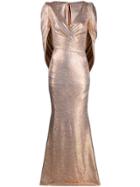 Talbot Runhof Rosin Metallic Dress - Gold