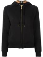 Burberry 'house Check' Zipped Sweatshirt, Women's, Size: Large, Black, Cotton/polyester