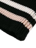 Lanvin Striped Cuff Gloves - Black