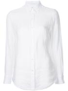 Venroy - Button-down Semi-sheer Shirt - Women - Linen/flax - L, White, Linen/flax