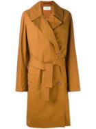Lemaire - Dislocated Fastening Midi Coat - Women - Cotton - 38, Brown, Cotton
