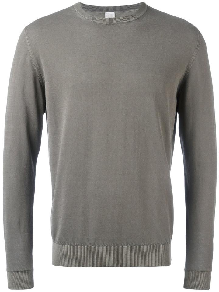 Eleventy - Crew Neck Jumper - Men - Cotton - Xxl, Grey, Cotton