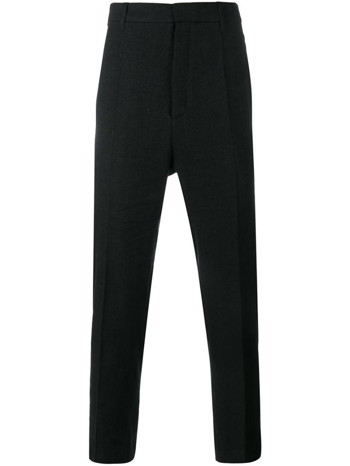 Ann Demeulemeester Tailored Trousers, Men's, Size: Small, Black, Cotton/linen/flax/polyester/wool