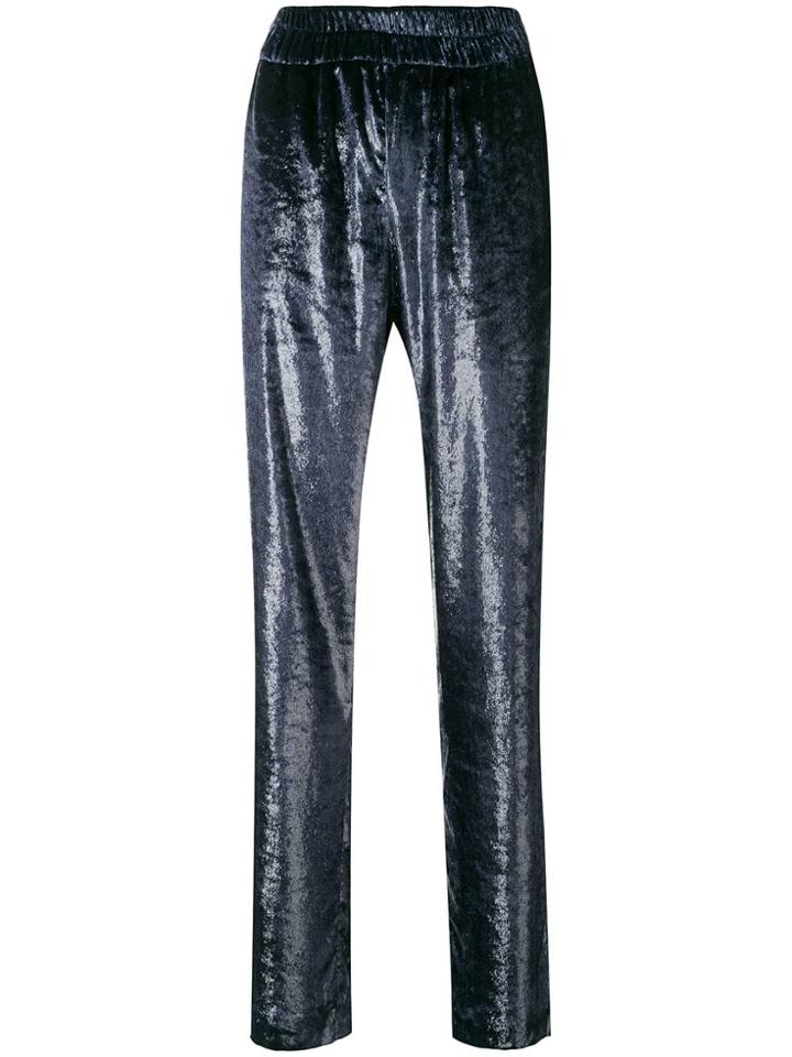 Philosophy Di Lorenzo Serafini Velvet Lounge Trousers - Blue