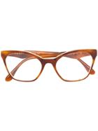 Prada Eyewear Cat-eye Acetate Glasses - Brown