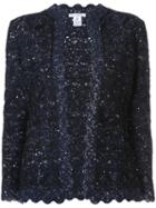Oscar De La Renta - Embroidered Jacket - Women - Silk/polyester/wool - M, Black, Silk/polyester/wool