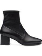 Prada Nappa Leather Booties - Black