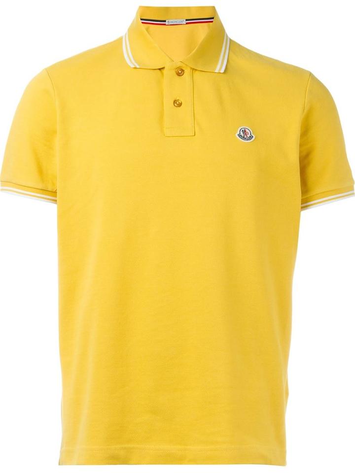 Moncler Classic Polo Shirt, Men's, Size: S, Yellow/orange, Cotton