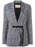 Christian Wijnants 'jemima' Blazer, Women's, Size: 36, Blue, Ramie/viscose/spandex/elastane/cupro